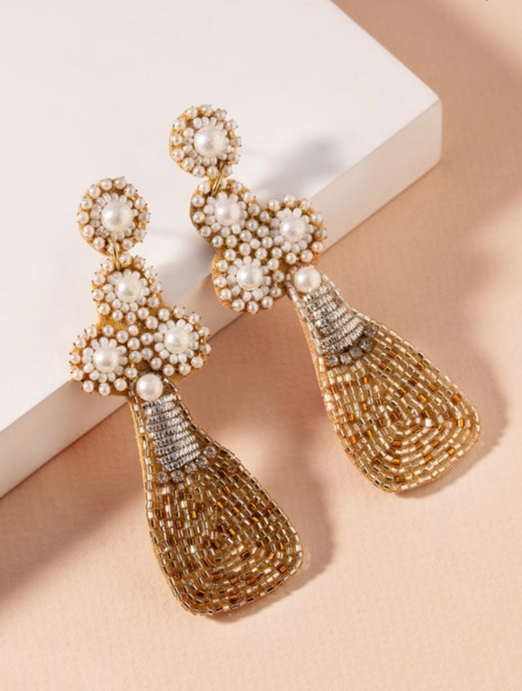 Poppin Bottles Champagne Earrings