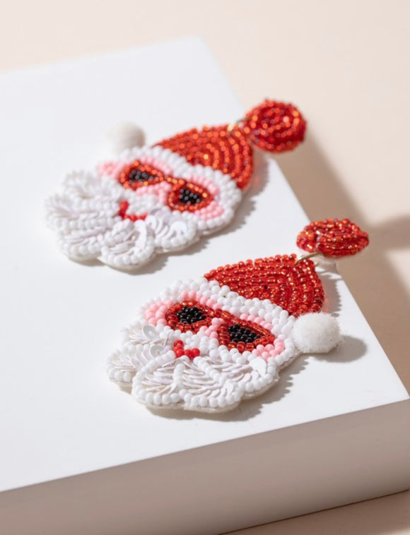 Sunglass Santa Earrings